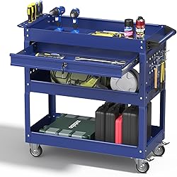 Pelnuies 3 Tray Rolling Tool Cart, 400 LBS Capacity
