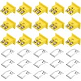 MECCANIXITY K Type Panel Mount Thermocouple Female Mini Socket High Temperature 220&deg;C(428&deg;F) for Thermocouple Wire Connectors Male Plug Yellow 15pcs