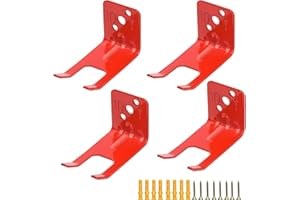 4 Pack Universal Fire Extinguisher Bracket, Wall Mount Fork Style Fire Extinguisher Mounts for 5-13 lbs Extinguishers (Dry Ch