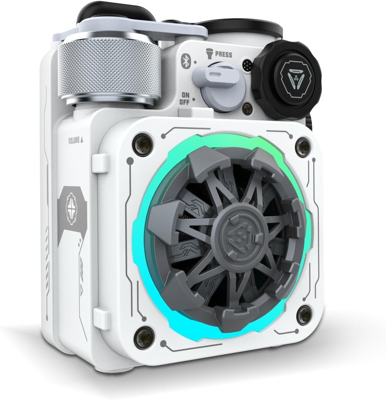 Photo 1 of Muzen Cyber Cube-Pro Bluetooth Speaker, Bluetooth 5.0, Portable Speaker with Fidget Spinner, Crystal Clear Sound with RGB Led Light Wireless Speaker, Waterproof Speakers for Indoor Outdoor