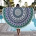 Round Beach Towel Elephant Mandala Roundie Beach Throw Tapestry Hippy Boho Gypsy Cotton Tablecloth Round Yoga Mat by Jaipur Handloom