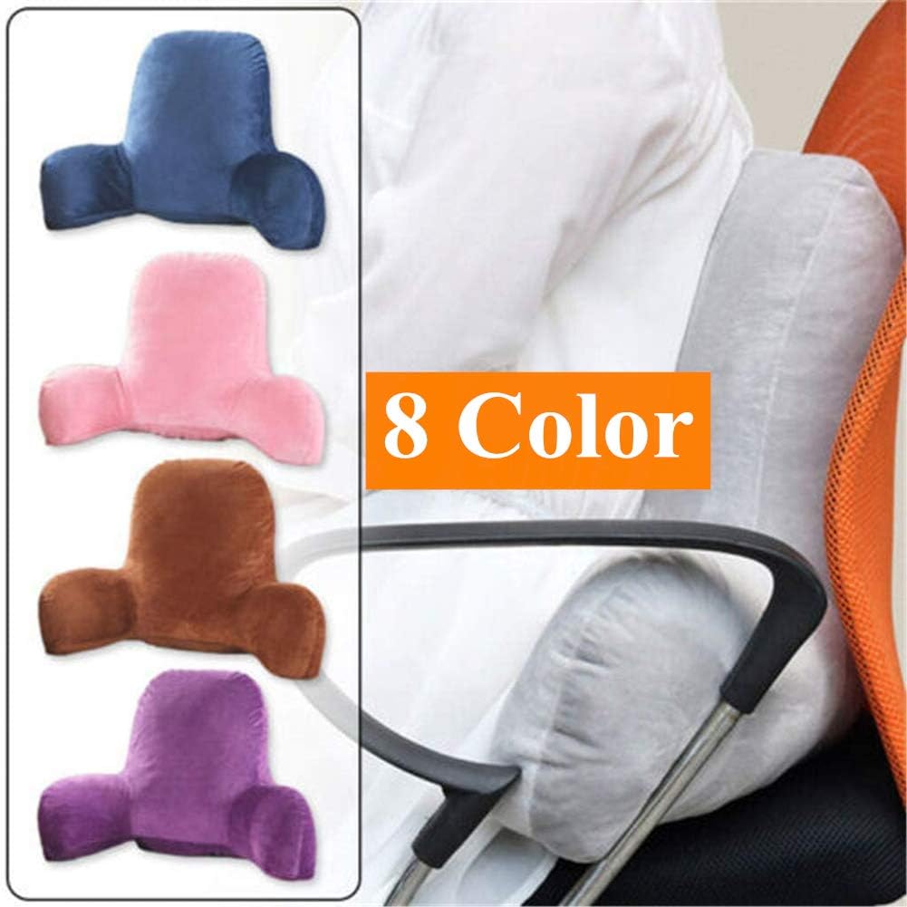 Finebaby Backrest Pillows for Bed with Arms,Plush Big Backrest Reading Rest Pillow Bed Adult Backrest Lounge Cushion Back Support,T-Shape Reading Lumbar Cushion Pillows (S:20.47x14.96x7.87, Grey): Home & Kitchen