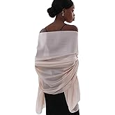 RUI VTRON Womens Scarf Pashmina Shawls and Wraps for Evening Dresses Like Chiffon Silk Scarf for Bridal Wedding