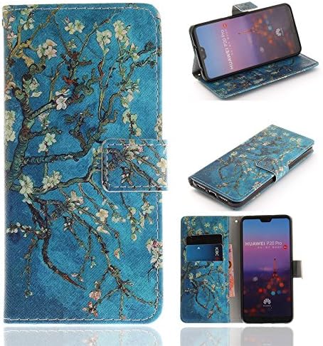Nutbro Huawei P20 Pro Case Wallet Stand Shell,Huawei P20 Pro Case with Card Holder PU Leather Art Cover, Money Name ID Credit Card Slots Ultrathin Anti-Drop Protective Case