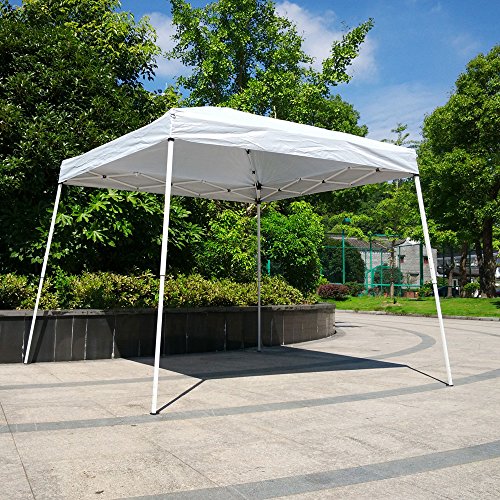 Z ZTDM 10' x 10' Outdoor Pop-Up Canopy,Folding Tent Portable Pergola for Wedding Party BBQ Event, Sunshade Waterproof Gabezo Patio Garden (10' x 10' White)