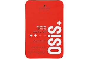 Schwarzkopf OSiS+ Mess Up Matte Paste, Medium Hold Matte Finish, Dry Texture Effect, Long Lasting Mouldable Grip 100mL ( Pack