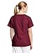 Cherokee Women's Scrubs Flexibles Sporty V-Neck Knit Panel Top, Wine, Large