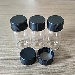 UUYYEO 10 Pcs 20ml Clear Glass Bottles Reagent