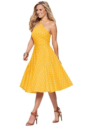 one piece dress yellow