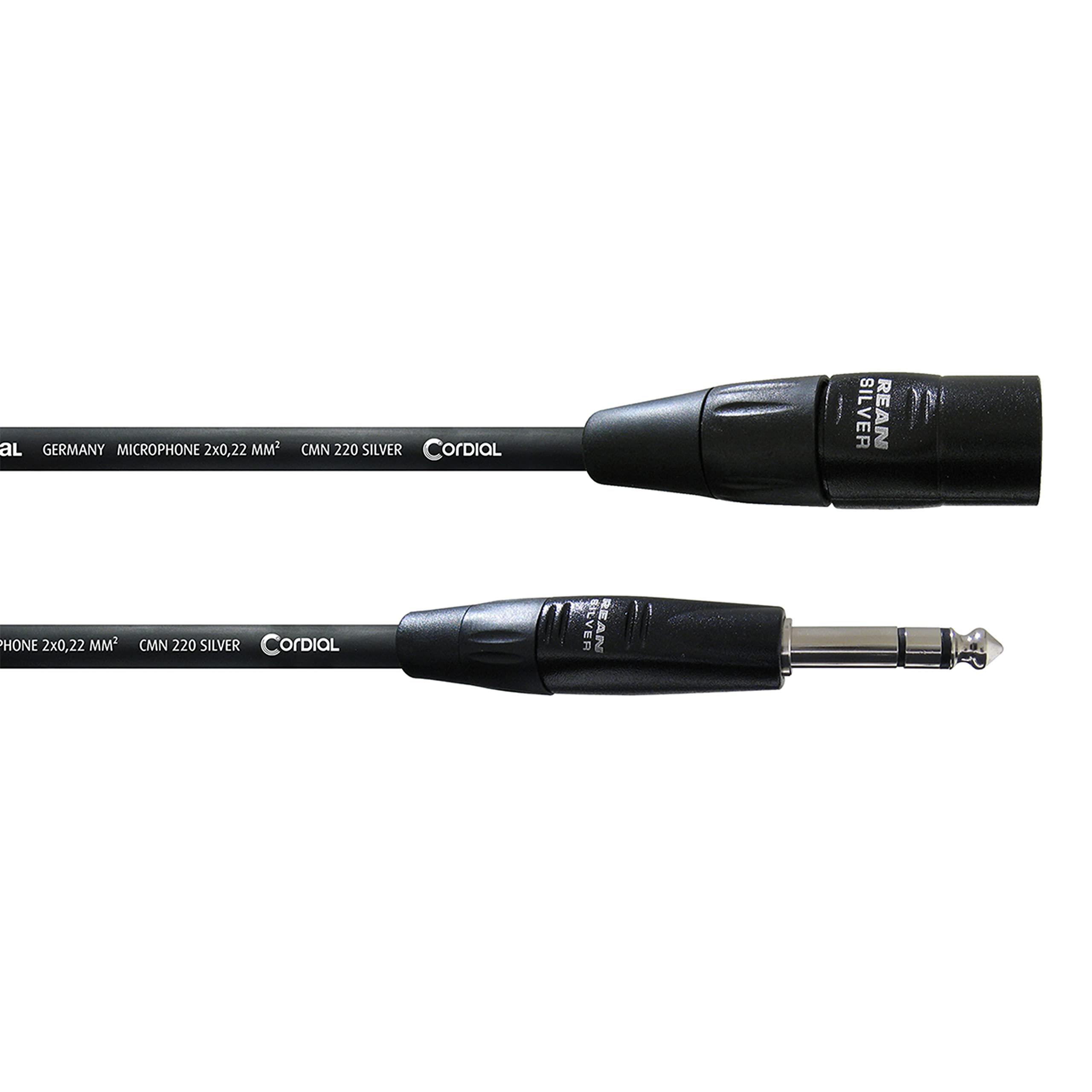Cordial CIM 3 MV Symmetrical Jack Connection Cable XLR Male/Jack 6.3 mm Stereo Length 3 m