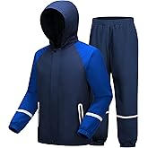 SWISSWELL Kids Rain Suit Boys Girls Youth Waterproof Rain Gear Breathable Reflective Raincoat and Pants