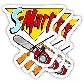 3 Pcs Shop Smart Shop S-mart Sticker Sarcastic Motivational Sayings Humorous Quote Vinyl Decal for Kindle Laptop Water Bottle Phone Hard Hat Sticker 3 inch