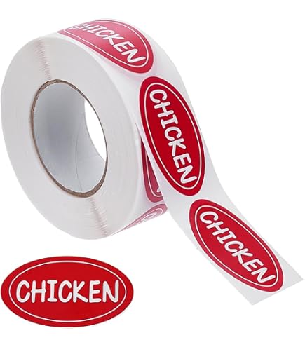 Amazon.com : 1 Roll 500 Labels .875 x 1.5 inch Oval Bright Red HOT