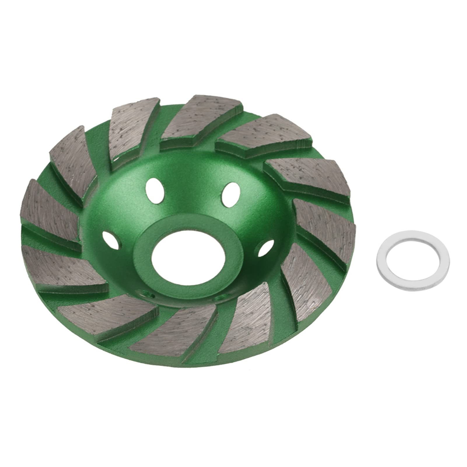 1Pcs 100mm Diamond Segment Grinding Wheel Cup Sanding Disc for Masonry Stone Concrete Ceramic Polishing（Green）