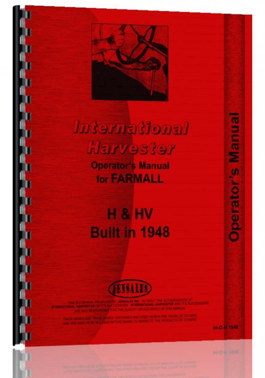 Farmall H Tractor Operators Manual (SN# 268991 - 300875) (1948):  Amazon.com: Books