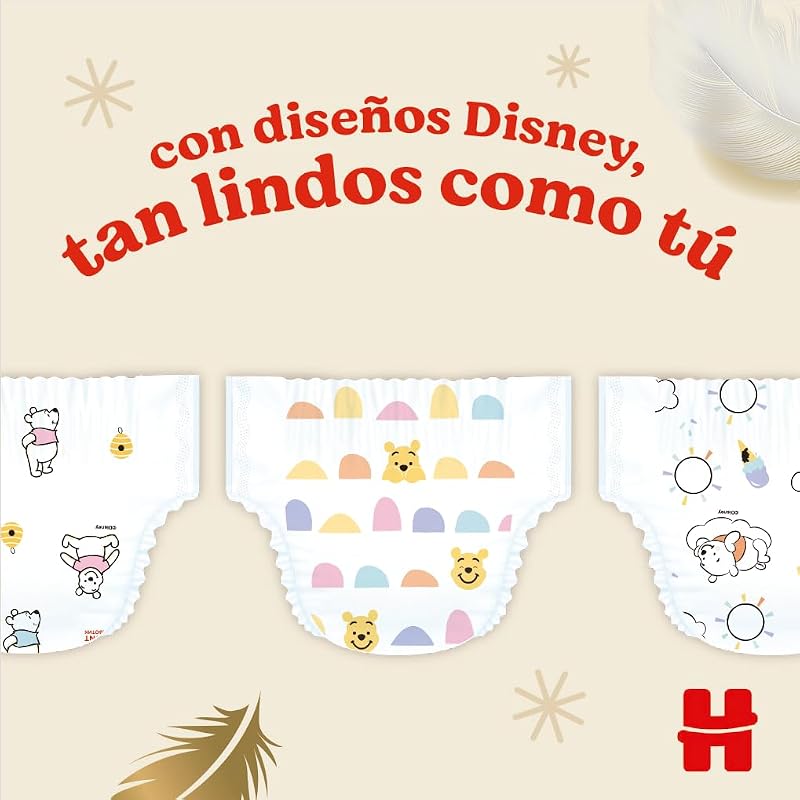 Extra Care Pañales para Recién Nacido con diseños Disney Talla 1 (2-5 kg)160 pañales, con almohadillas suaves y 2 zonas absorbentes