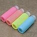 Bonison Summer Sale Novelty Durable Glass Water Bottle with Colorful Soft Silicone Sleeve (9 Ounce, Yellow)