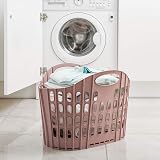 Addis Fold Flat Easy Store Clothes Laundry Basket Hamper Pink 38 Litre view 3