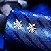 EleQueen 925 Sterling Silver Cubic Zirconia Winter Snowflake Stud Earrings Clear