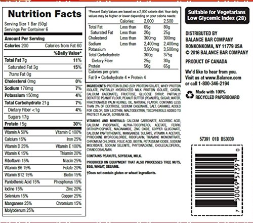Balance BarÂ® Cookie Dough, 6 count Value Pack