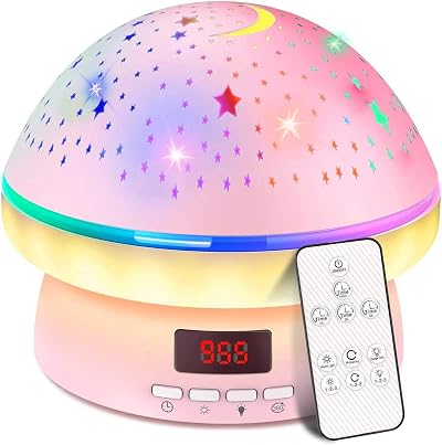 DQMOON Star Projector Night Light for Kids, Timer & Remote Control, 360°