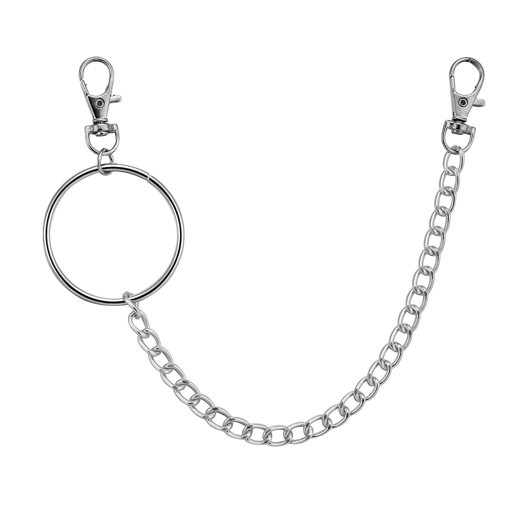 MILAKOO Silver Color Wallet Chain for Men & Women Biker Trucker Motorcycle Pants Jean Keychain