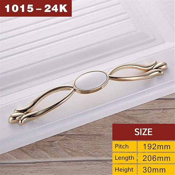 WanJiaMen'Shop Weiß Creamic Moderne goldene Schubladen-Türgriffe