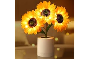 LIFNATTY Sunflower Gifts for Mom – Wireless Flower Lamp Night Light, Mothers Day Gifts, Birthday Gifts for Women, Anniversary Bedroom Decor, Gift Ideas for Grandma, Sister, Friend, Girlfriend, Wife