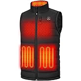 COREEDGE Heated Vest for Men with High-Capacity Battery Pack, Smart Electric Heating Lightweight Puffer