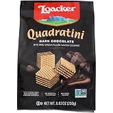 Loacker Quadratini Bite Size Wafer Cookies Dark Chocolate -- 8.82 oz - 2 pc