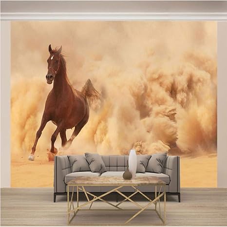 Amazon Co Jp カスタム写真の壁紙3d 走る馬 の壁の装飾リビングルームの寝室の壁紙の壁の壁画の壁紙テレビのソファの背景家の装飾壁画 0x140cm 78x55inch ホーム キッチン