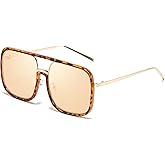 SODQW Oversized Aviator Sunglasses for Women Trendy Big Square Sun Glasses UV Protection 2025 Shades