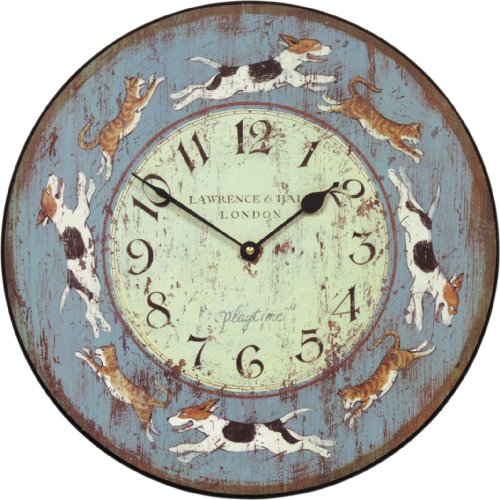 Dog Wall Clocks Kritters in the Mailbox Dog Wall Clock