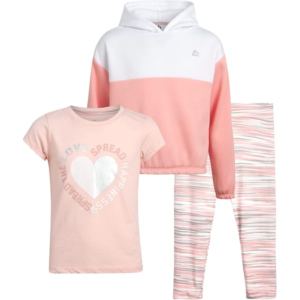 RBX Girls' Legging Set - 3 Piece Hoodie