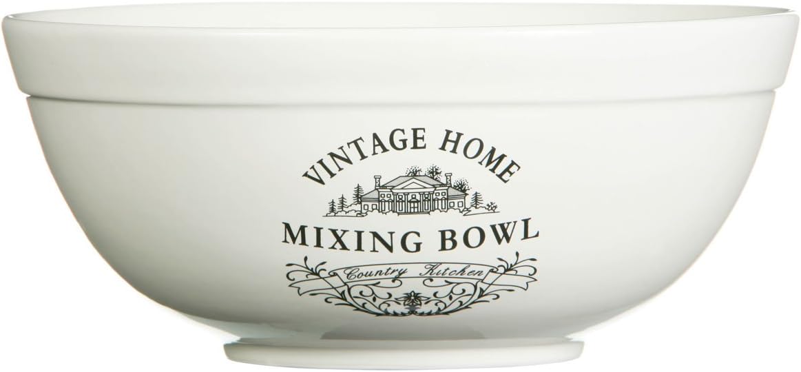 Large Vintage Home Mixing Bowl Made Of Cream Ceramic & New Design