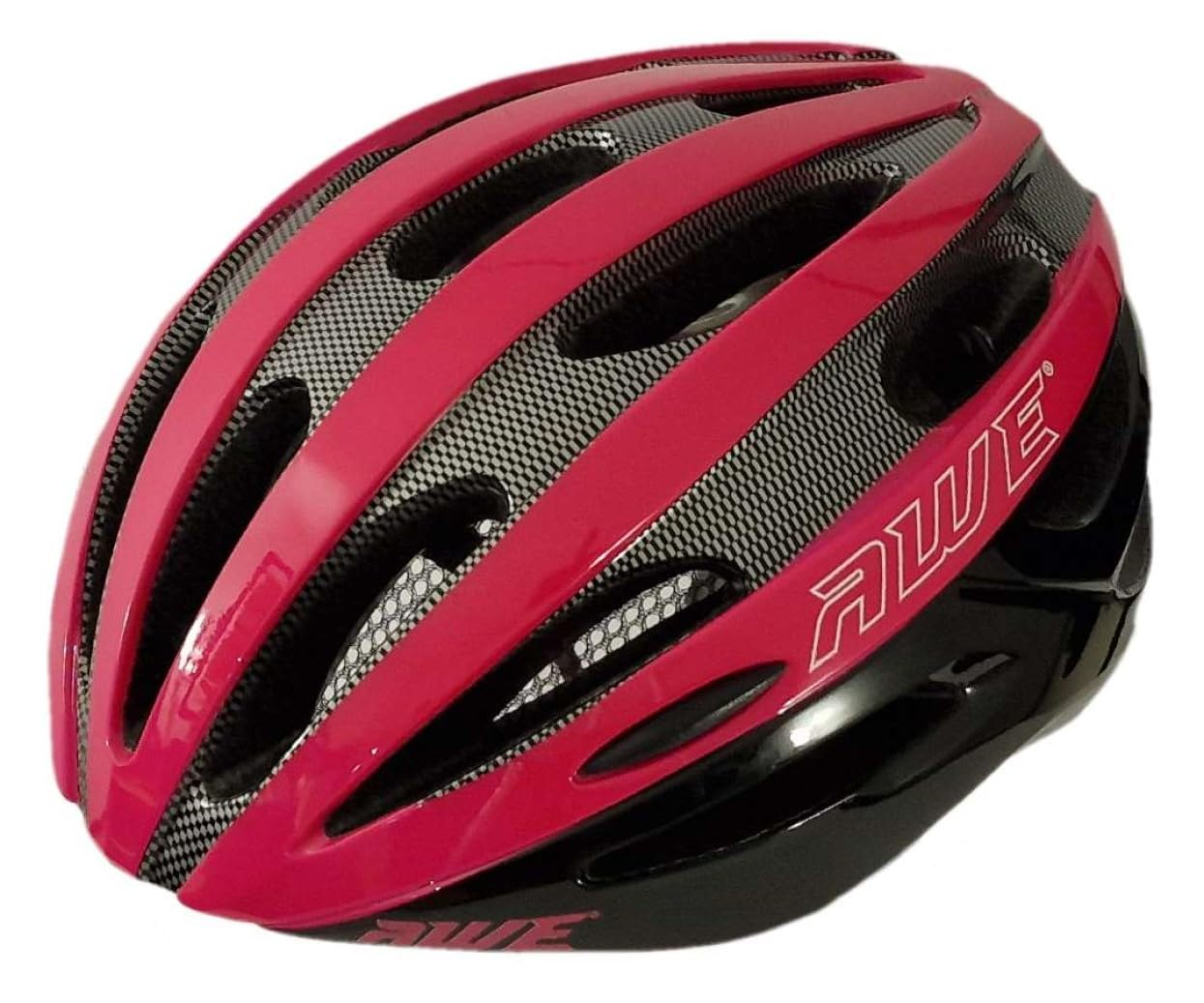 AWE® AWESprint™ Adult In Mould E-Bike/Bike Helmet Carbon/Black/Pink 55-58cm *FREE 5 YEAR CRASH REPLACEMENT*