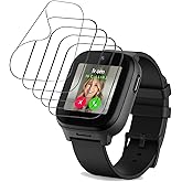 Ranyi [5 Pack] for JrTrack 5 Kids Smart Watch Screen Protector, JrTrack 4 Kids SmartWatch Screen Protector, HD Clear Full Coverage Anti Scratch Bubble Free Soft TPU Screen Protector Film
