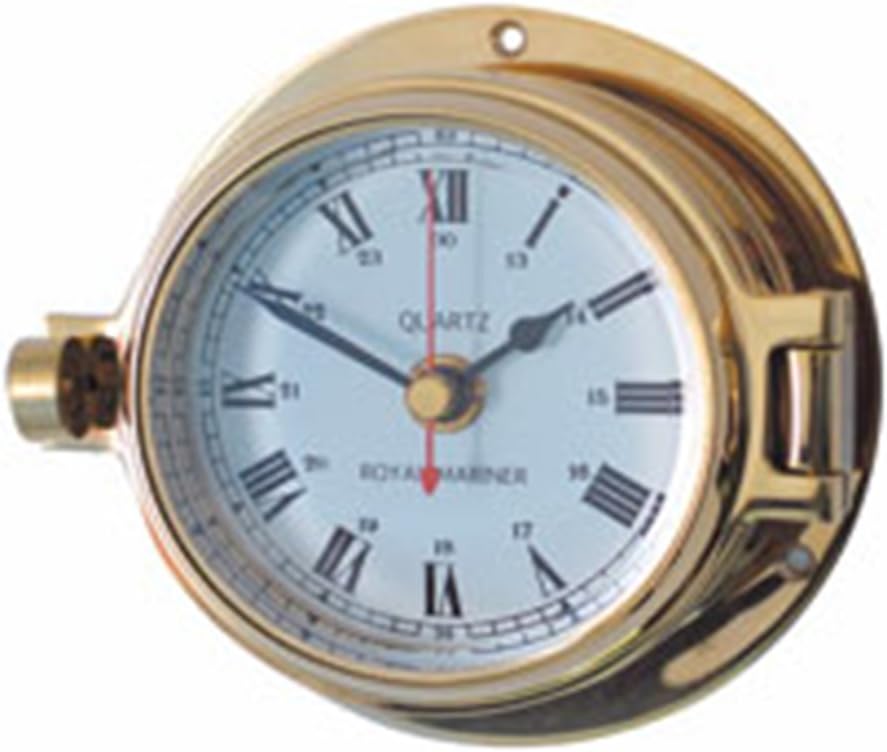 Brass Nautical Porthole Ships Clock 117mm 18030