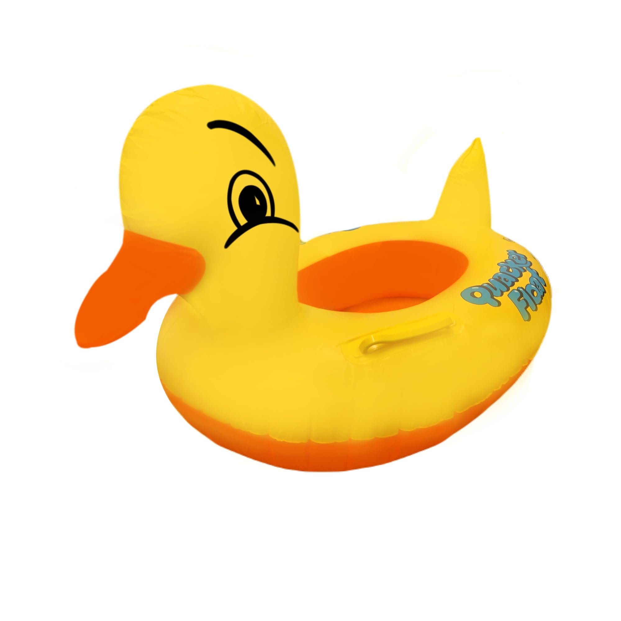 Baby Inflatable Duck Swimming Ring Circle Seat Pool Float Summer Kids Water Raft Floating Funny Toy Inflatable Baby Swimming Float (Yellow Duck with Handles)