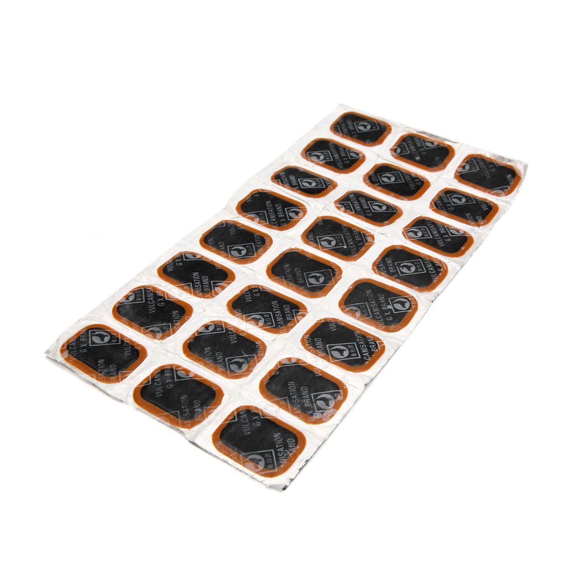 sourcing map 24pcs Rubber Square Type Bike Tire Puncture Repair Patches 35x24mm