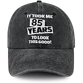 Tbstlumd It Took Me 25 35 45 55 65 75 85 95 Years to Look This Good Hat for Women Men, Adjustable Embroidered Baseball Cap