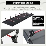 FreiZelt Camping Cot Folding Bed Lightweight Aluminum Poles 190x70cm view 3