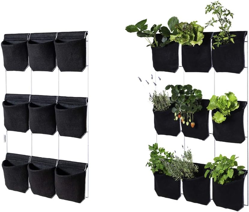 Vertiflor Huerto Vertical para 9 Plantas. Color Negro, 100 x 71 x ...