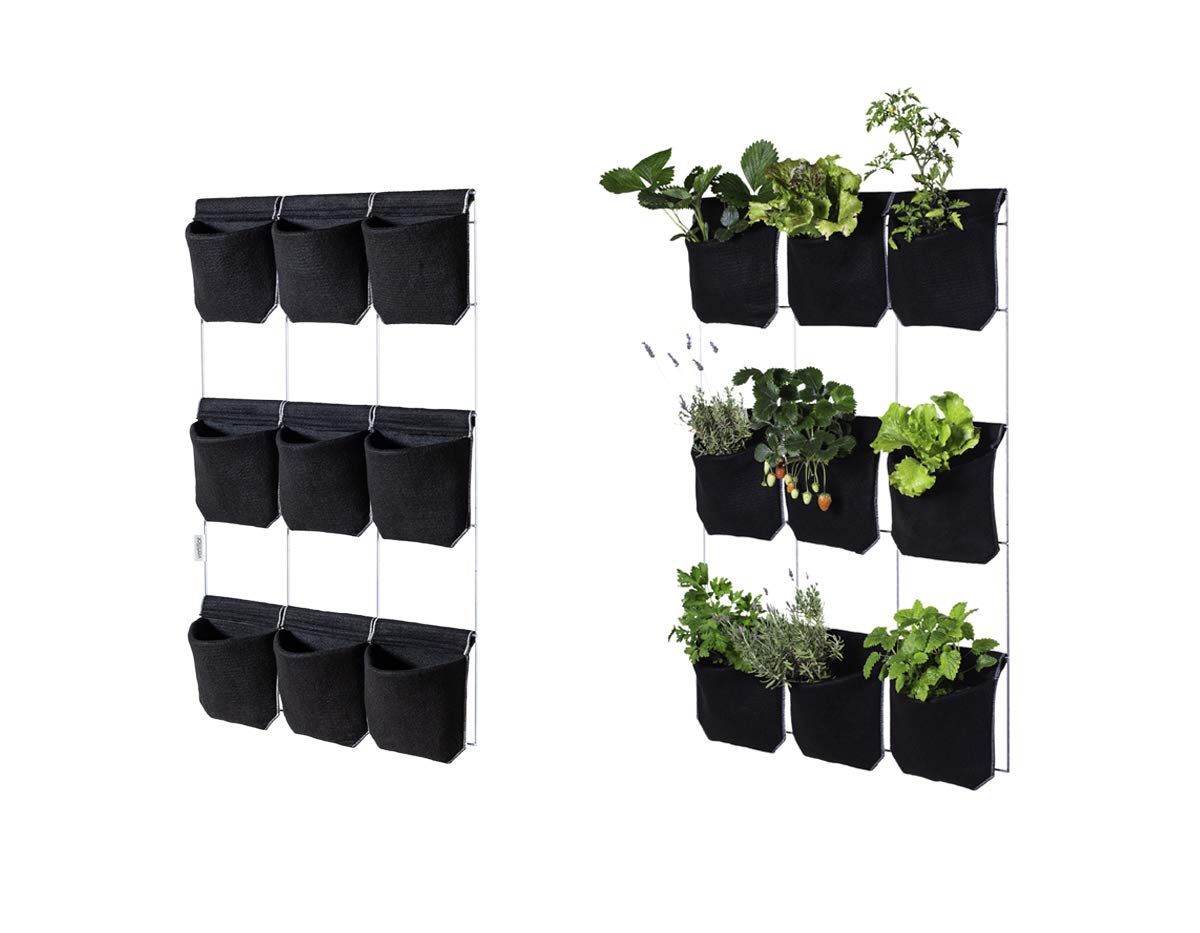 Vertiflor Huerto Vertical para 9 Plantas. Color Negro, 100 x 71 x ...