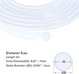 iMeistek Food Grade Silicone Tube 7mm ID x 9mm OD 3m Clear Water Air Hose Pipe view 2