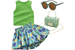 Deerhobbes Design your own Girls' Short Sets - Trendy and Comfortable Summer Outfits for Girls Fashionable Clothing Sets 4pc