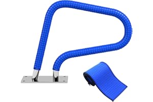KETNET Pool Handrail Covers with Zippers 4 6 8 10 Ft Inground Swimming Pools Hand Rail Cover, Anti-Slip Cool Touch Heat Resistant, Royal Blue, Non Slip Swim Pool Railing Ladder Stair Handle Grip (8 Feet)