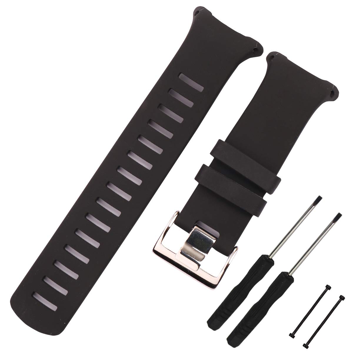 MCXGL Elastic Band Compatible with Suunto D4 D4i D4i Novo Wrist Diving Watch Strap, Silicone, black — image 1