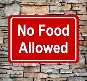 11.8x7.9 Inch New No Food Allowed Metal Sign Aluminum Indoor Outdoor Pick Color