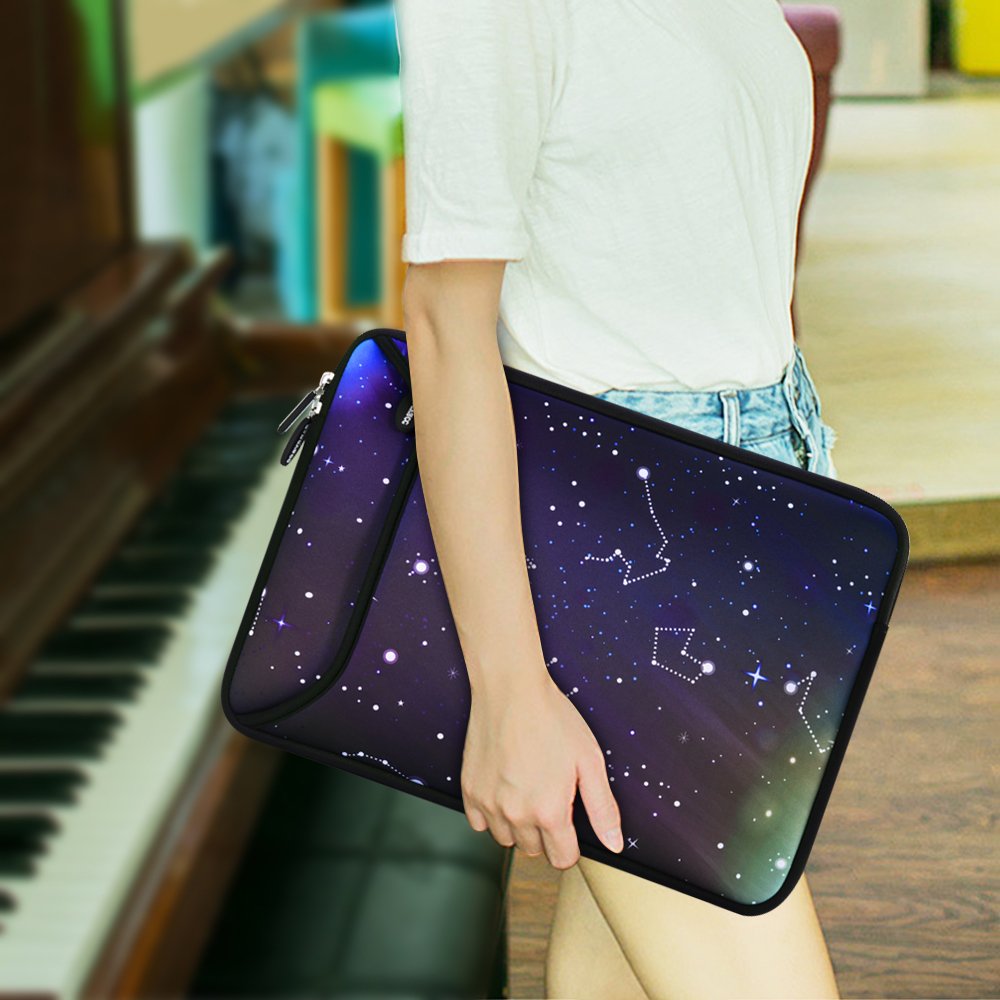 Sancyacc Laptop Sleeve, Water-Resistant Sleeve Bag Cover 13-13.3 Inch, Neoprene Laptop Bag Case, Full Protective Carrying Notebook Pocket for MacBook Air/Pro (Star)